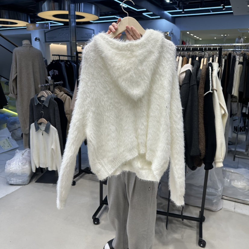 HOT PLACE韓國代購㊣女士新款真品推薦職業人氣毛衣開衫連帽HOT PLACE_ISSUE/DREAM GIRIS毛衣