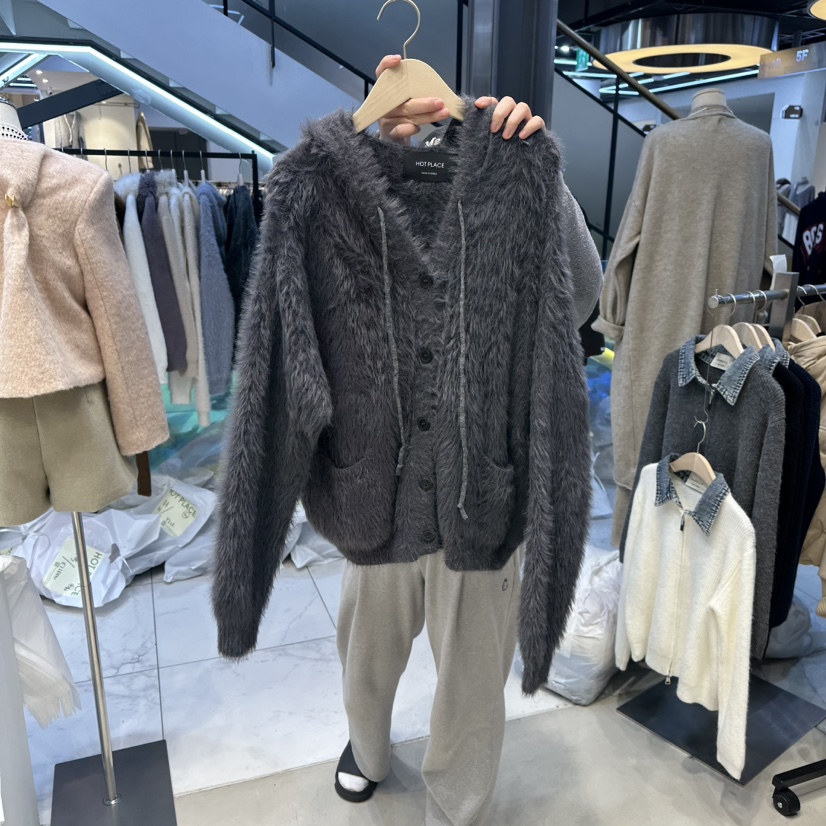 HOT PLACE韓國代購㊣女士新款真品推薦職業人氣毛衣開衫連帽HOT PLACE_ISSUE/DREAM GIRIS毛衣圖色4