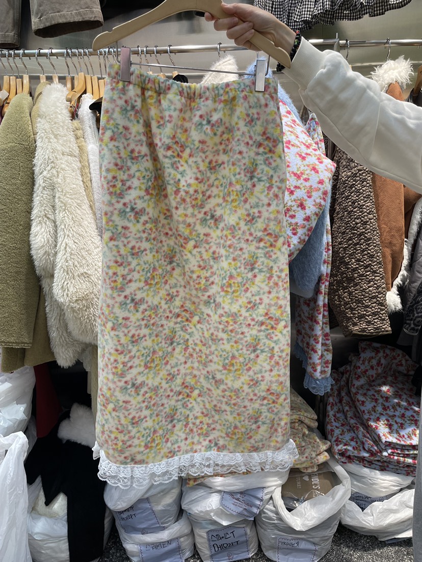 MENDL S東大門㊣代購女裝新款真品職業熱賣長裙連帽衫花朵MENDL S長裙