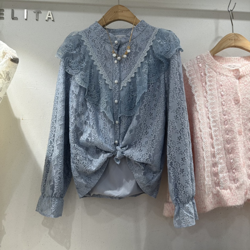 BELITA東大門㊣直郵女裝新款時尚熱賣人氣真品推薦襯衫蕾絲衫BELITA襯衫/蕾絲衫圖色2