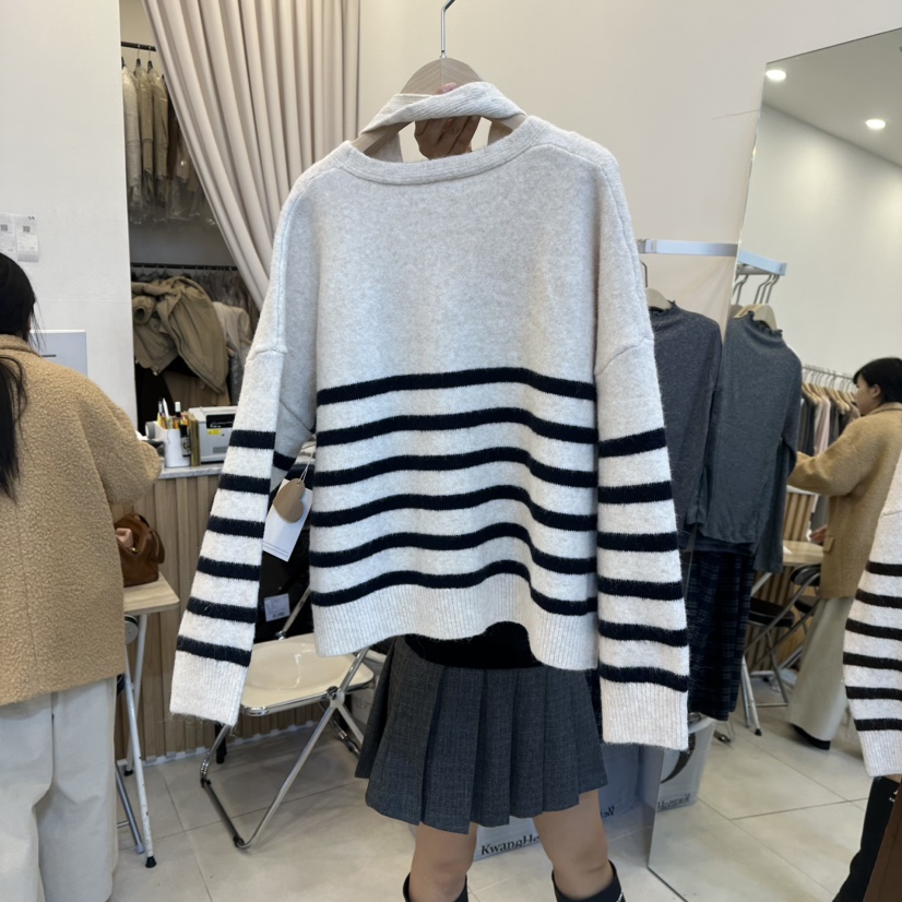 FUNNY POWDER東大門㊣實拍女士新款真品休閑毛衣含圍巾開衫THE FUNNY毛衣