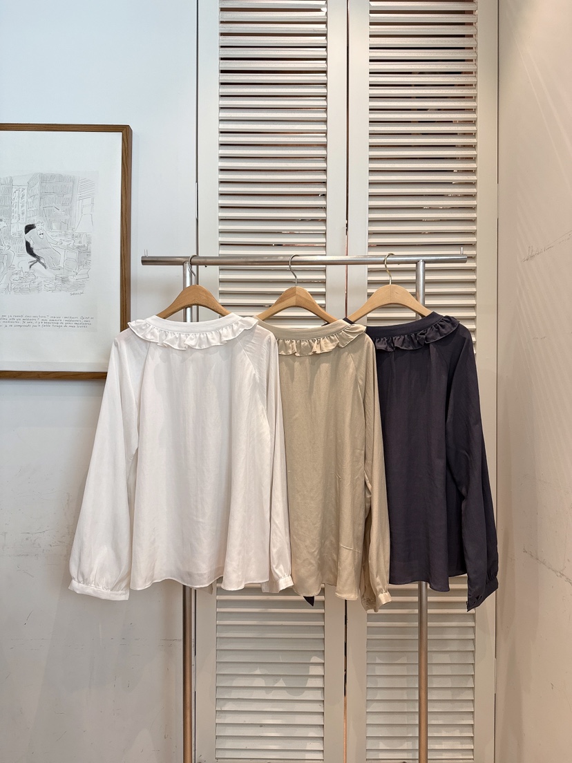 FAVE-L東大門㊣直郵女裝新品真品25秋冬時尚人氣襯衫蕾絲衫FAVE-L襯衫/蕾絲衫