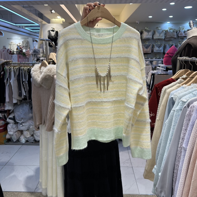 BELITA東大門㊣代購女士新款人氣真品推薦熱賣時尚休閑針織衫BELITA針織衫圖色2