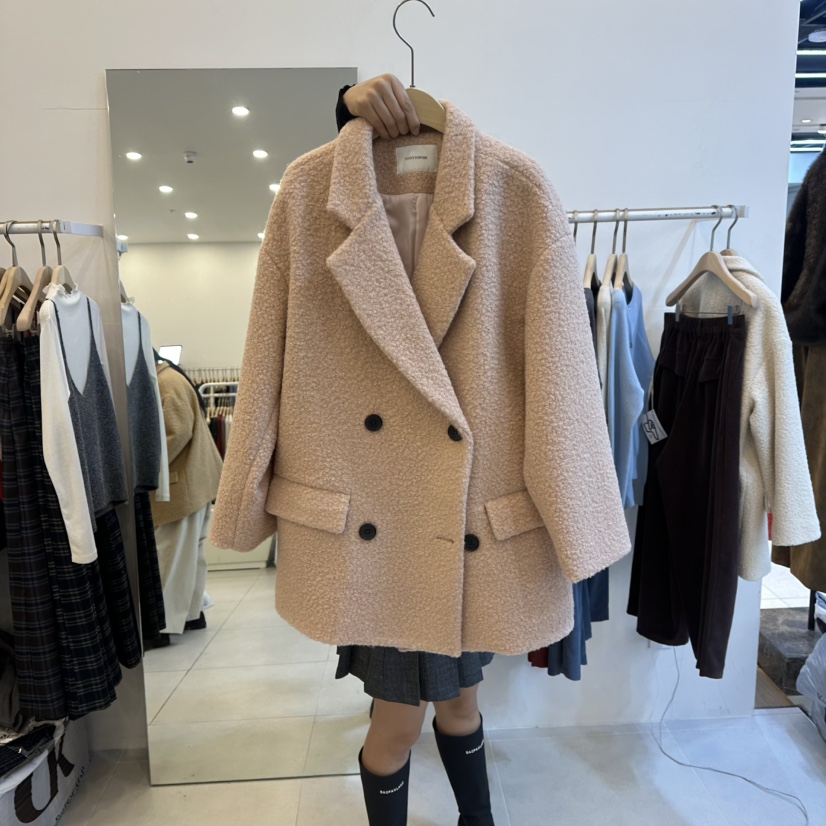 FUNNY POWDER韓國直郵㊣女裝新品休閑人氣時尚職業短款大衣THE FUNNY短款大衣圖色2