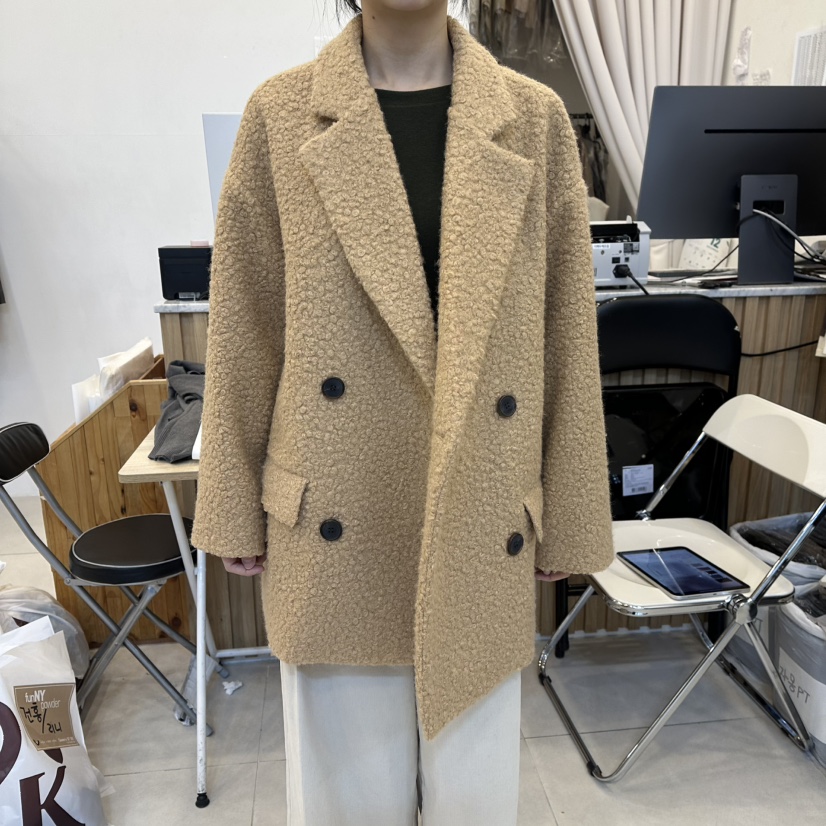 FUNNY POWDER韓國直郵㊣女裝新品休閑人氣時尚職業短款大衣THE FUNNY短款大衣圖色3