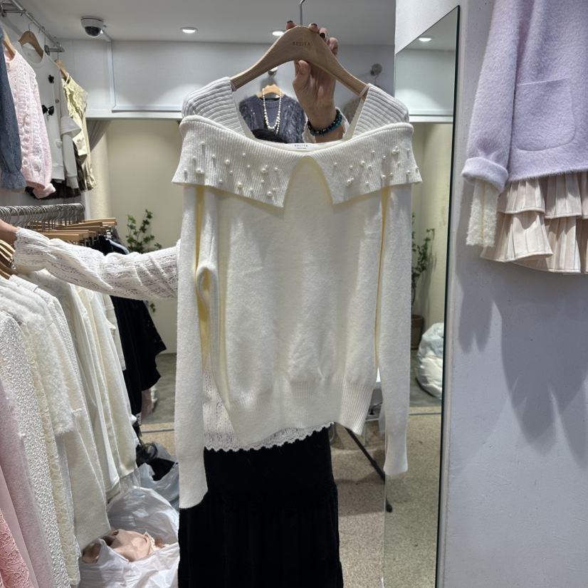 BELITA韓國直郵㊣女士新品25秋冬真品休閑推薦人氣熱賣針織衫BELITA針織衫圖色1