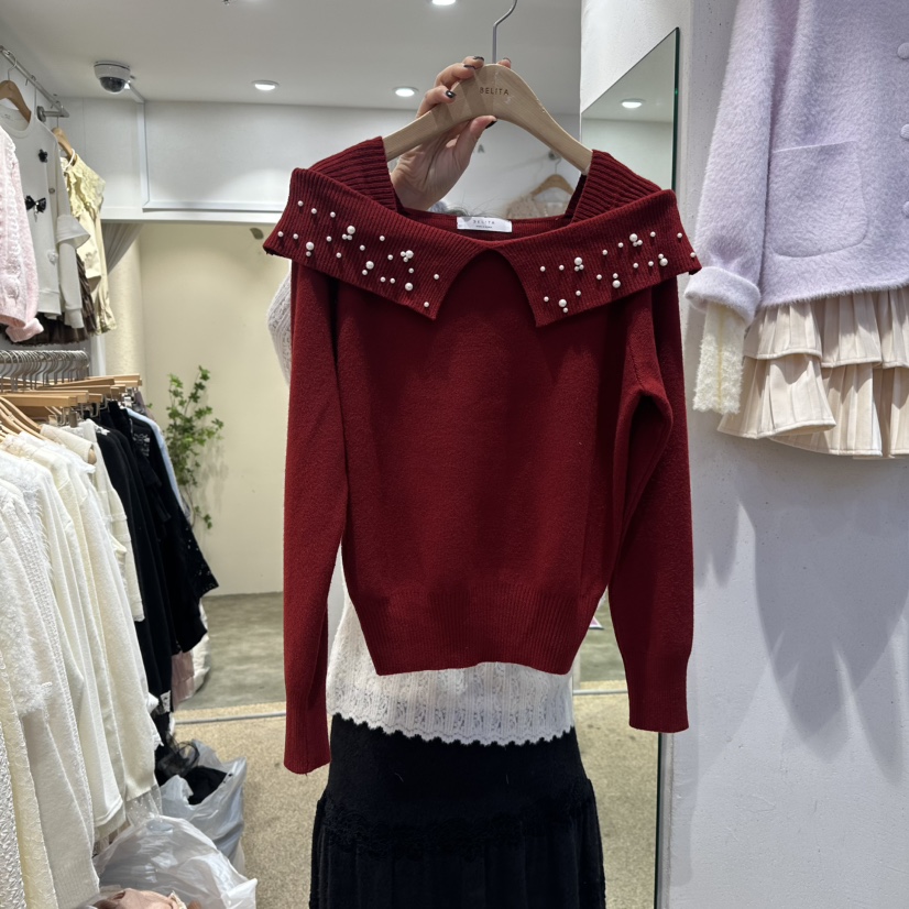 BELITA韓國直郵㊣女士新品25秋冬真品休閑推薦人氣熱賣針織衫BELITA針織衫圖色3