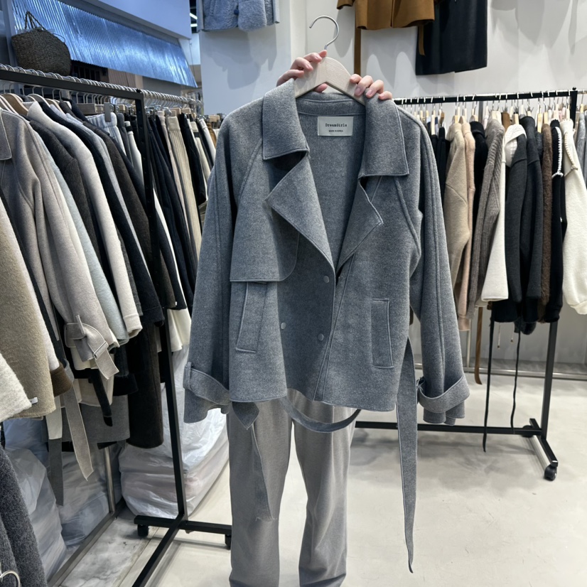 HOT PLACE韓國直郵㊣女士新品25秋冬人氣短款大衣含腰帶羊毛HOT PLACE_ISSUE/DREAM GIRIS短款大衣圖色3