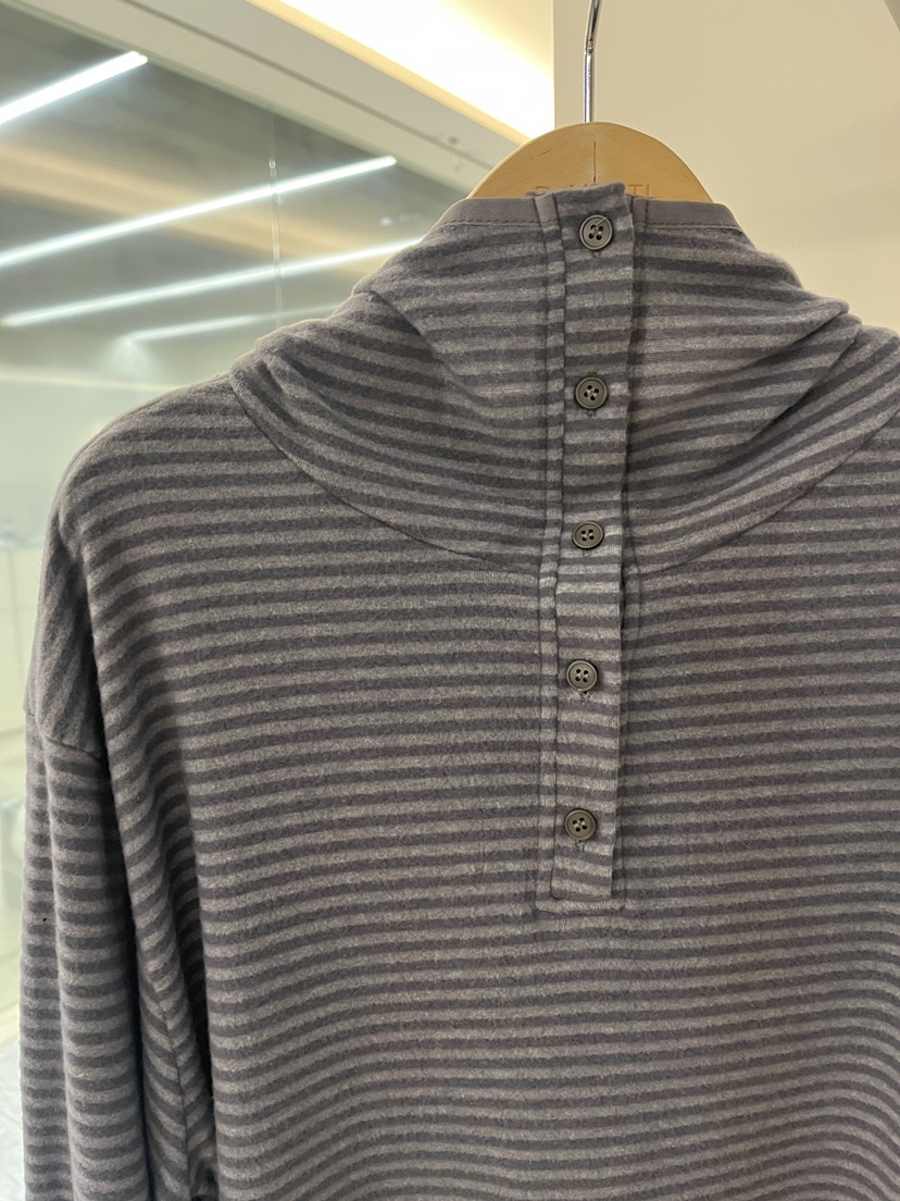 DE VENTI韓國直郵㊣女裝新款休閑職業熱賣人氣衛衣連帽衫條紋DE VENTI衛衣