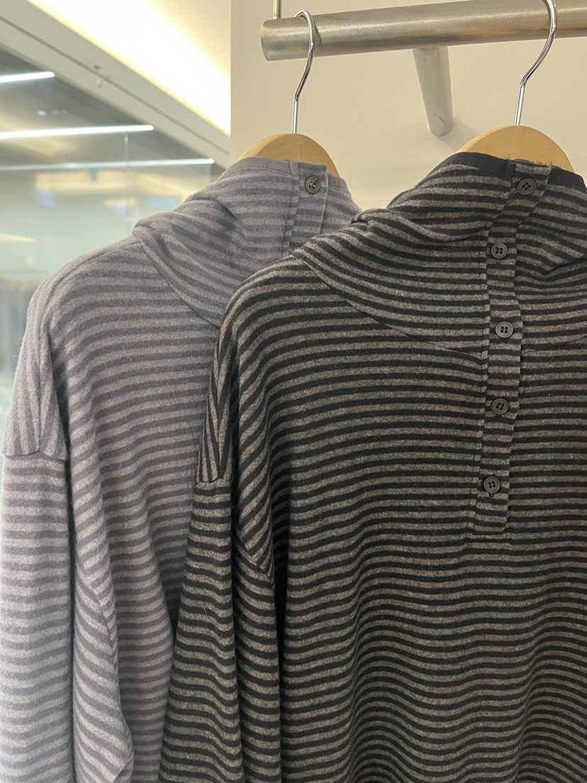 DE VENTI韓國直郵㊣女裝新款休閑職業熱賣人氣衛衣連帽衫條紋DE VENTI衛衣