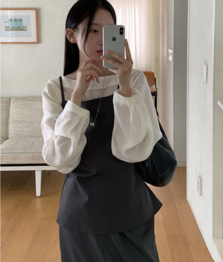 LIVE FOREVER韓國代購㊣女裝新款真品熱賣職業人氣吊帶背心LIVE FOR_EVER吊帶/背心