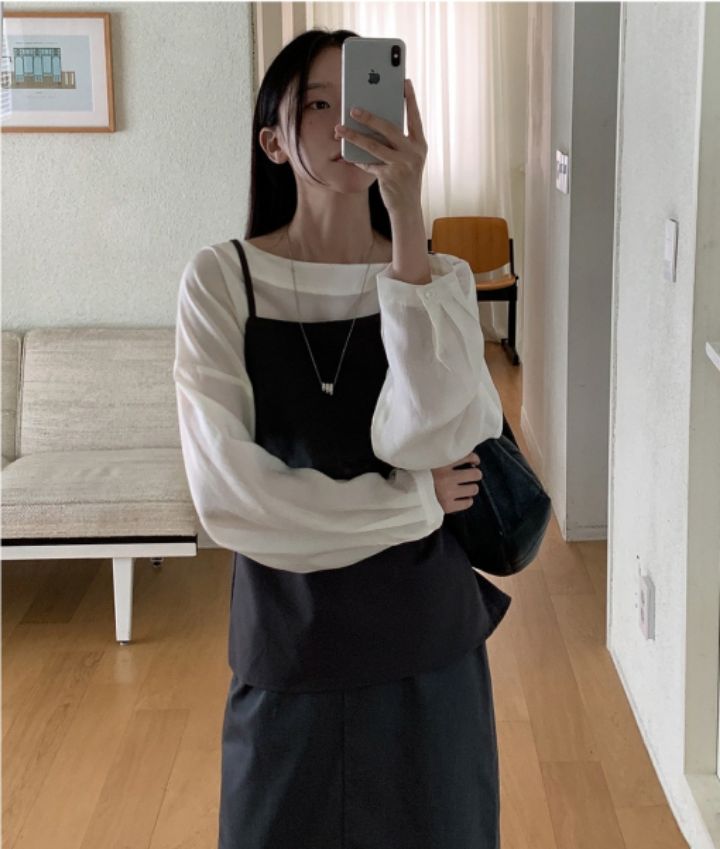 LIVE FOREVER韓國代購㊣女裝新款真品熱賣職業人氣吊帶背心LIVE FOR_EVER吊帶/背心