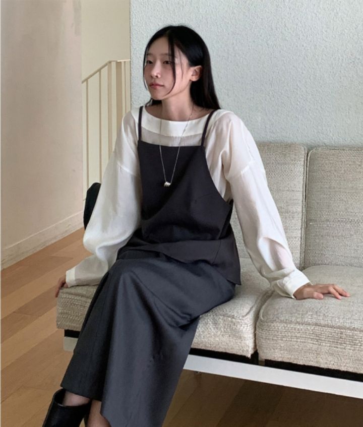 LIVE FOREVER韓國代購㊣女裝新款真品熱賣職業人氣吊帶背心LIVE FOR_EVER吊帶/背心