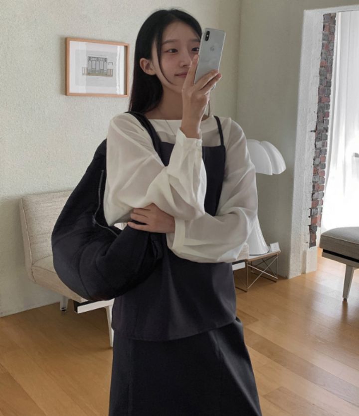 LIVE FOREVER韓國代購㊣女裝新款真品熱賣職業人氣吊帶背心LIVE FOR_EVER吊帶/背心