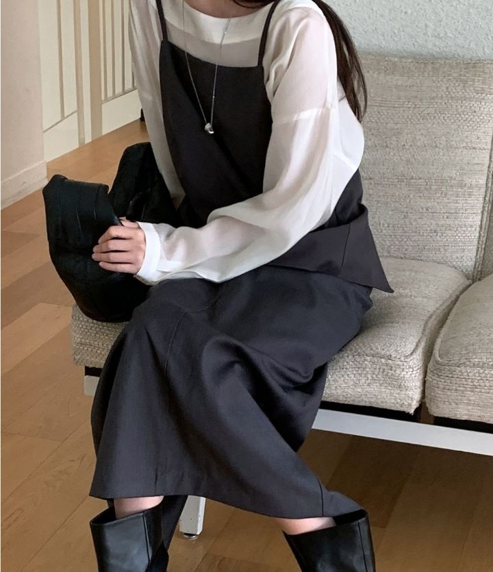 LIVE FOREVER韓國代購㊣女裝新款真品熱賣職業人氣吊帶背心LIVE FOR_EVER吊帶/背心