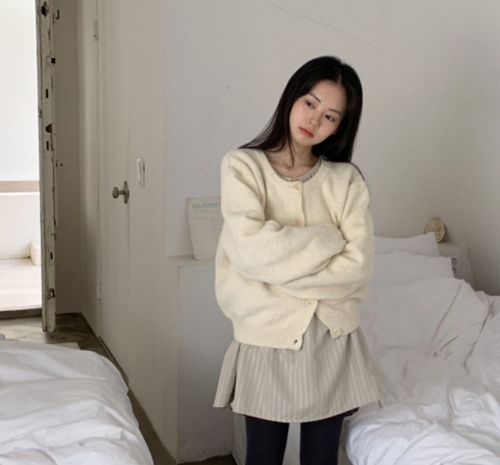 LIVE FOREVER東大門㊣直郵女士新款休閑推薦人氣針織衫開衫LIVE FOR_EVER針織衫