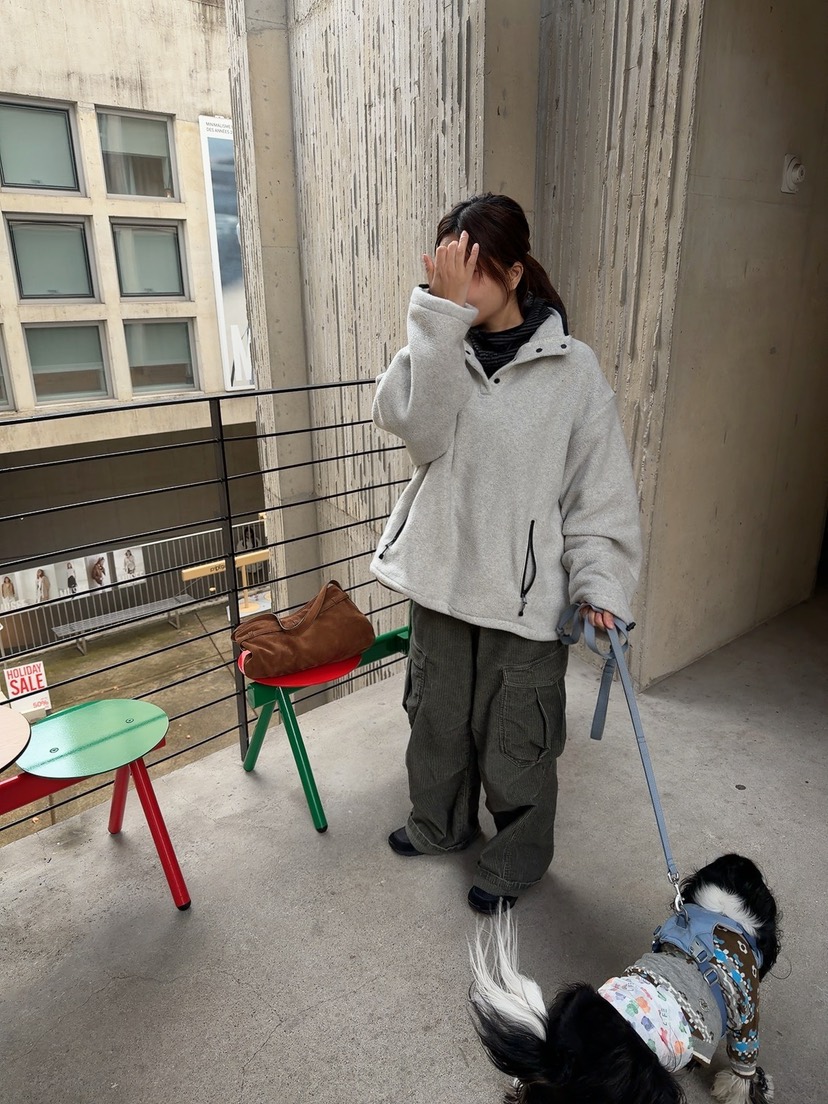 DE VENTI韓國代購㊣女裝新款真品休閑時尚25秋冬衛衣抓絨拉鏈DE VENTI衛衣