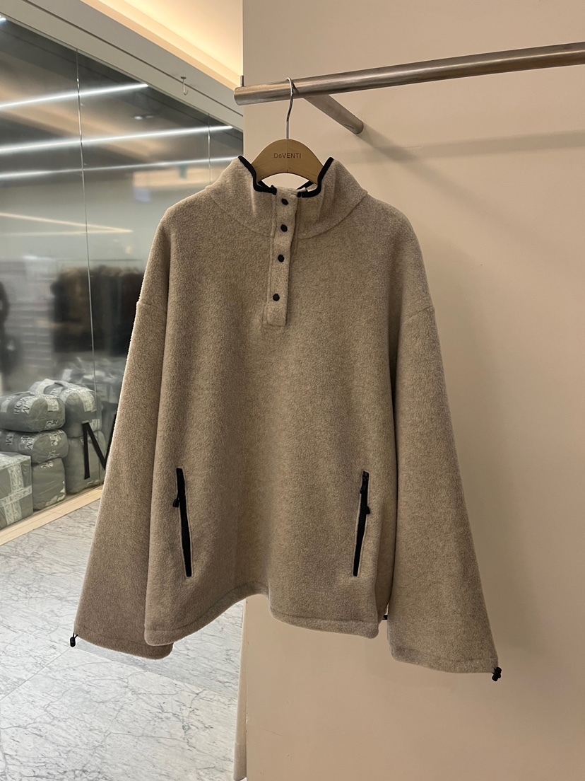 DE VENTI韓國代購㊣女裝新款真品休閑時尚25秋冬衛衣抓絨拉鏈DE VENTI衛衣圖色1