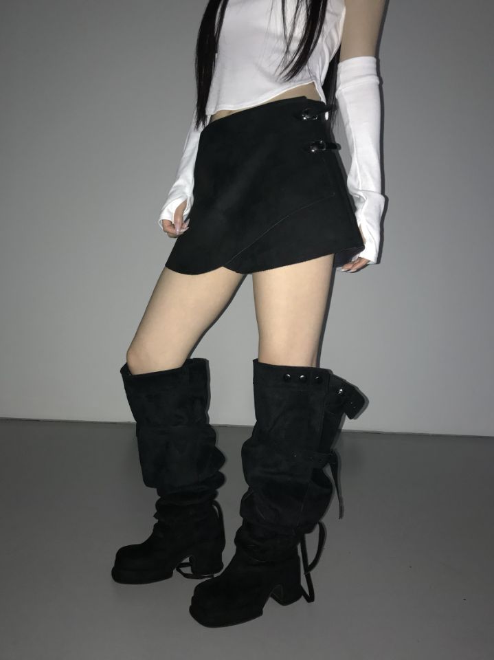 LIVE FOREVER韓國直郵㊣女士新款推薦職業人氣時尚熱賣短裙LIVE FOR_EVER短裙圖色3