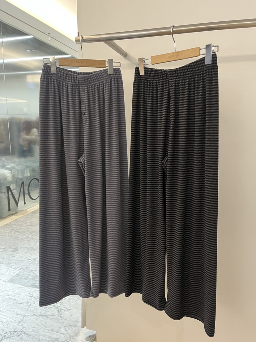 DE VENTI韓國直郵㊣女裝新款時尚人氣休閑職業熱賣休閑褲條紋DE VENTI休閑褲