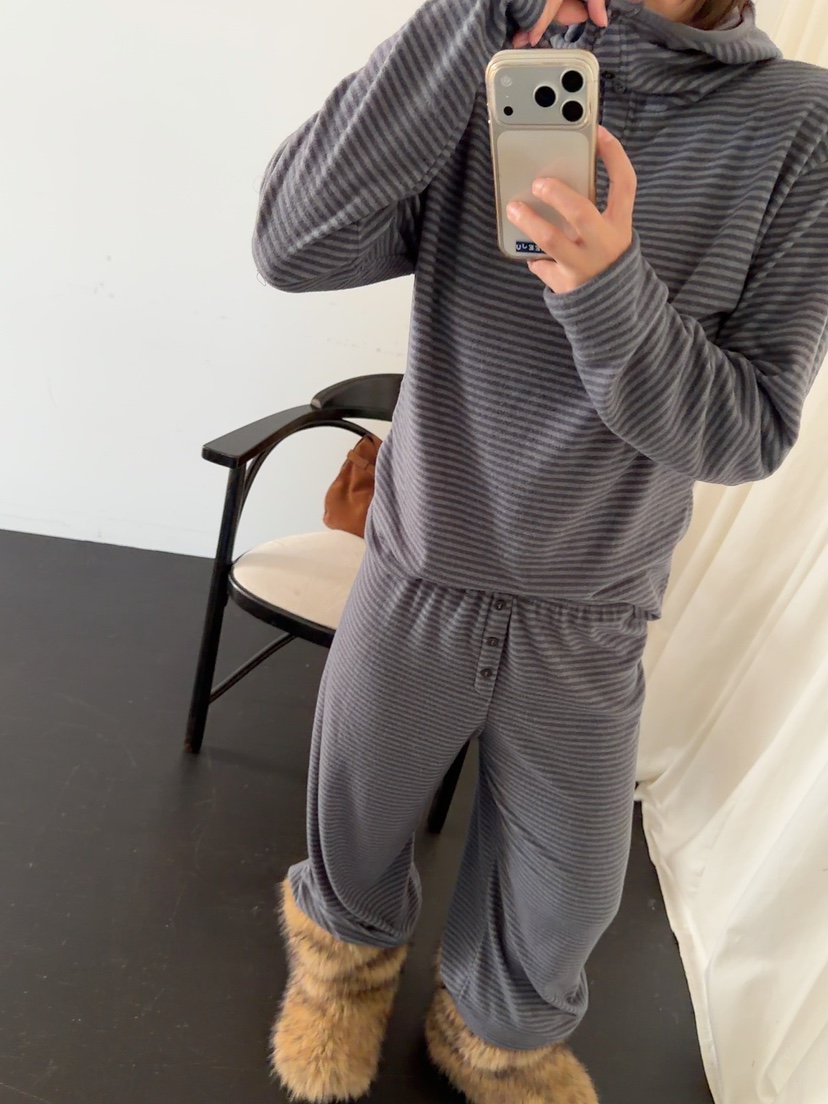 DE VENTI韓國直郵㊣女裝新款時尚人氣休閑職業熱賣休閑褲條紋DE VENTI休閑褲