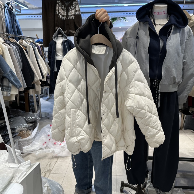 DREAM GIRIS東大門㊣實拍女士新款休閑時尚短款棉服雙層絎縫DREAM GIRIS/HOT PLACE_ISSUE短款棉服圖色1