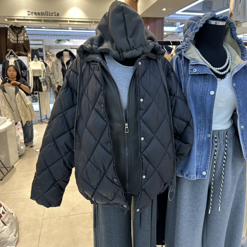 DREAM GIRIS東大門㊣實拍女士新款休閑時尚短款棉服雙層絎縫DREAM GIRIS/HOT PLACE_ISSUE短款棉服圖色2