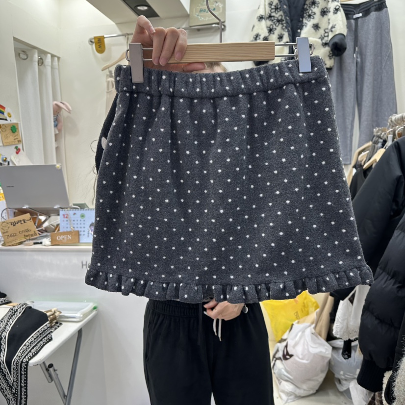 HOJAE韓國直郵㊣女裝新品推薦職業真品25秋冬時尚人氣休閑裙褲MID-LEVEL JUMP裙褲圖色1灰色