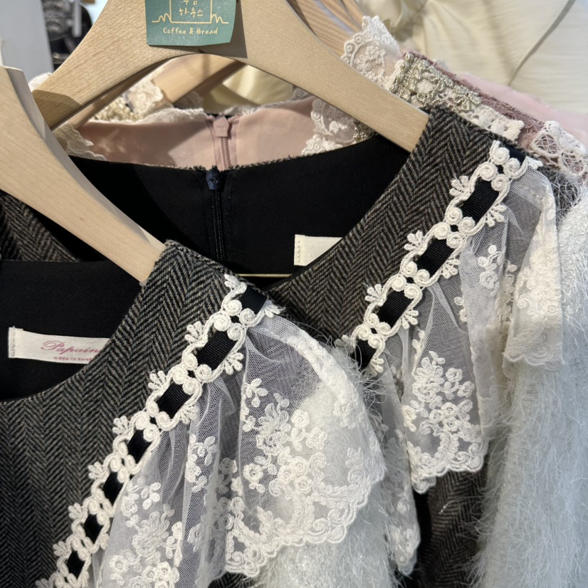 PAPA韓國代購㊣女士新品休閑時尚人氣25秋冬推薦連衣裙格子PaPa/HALMADE連衣裙