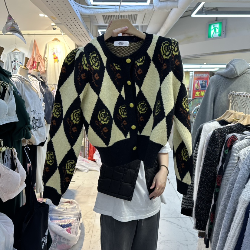 AKRA BY ART東大門㊣直郵女士新品25秋冬時尚休閑毛衣開衫AKRA BY ART毛衣圖色1