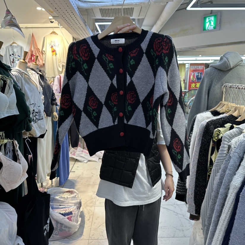 AKRA BY ART東大門㊣直郵女士新品25秋冬時尚休閑毛衣開衫AKRA BY ART毛衣圖色2