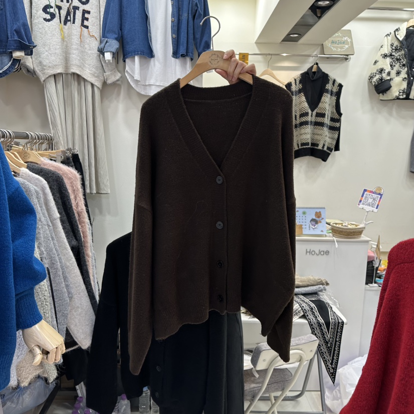 HOJAE東大門㊣實拍女士新款時尚休閑職業人氣真品熱賣推薦毛衣MID-LEVEL JUMP毛衣圖色4棕色