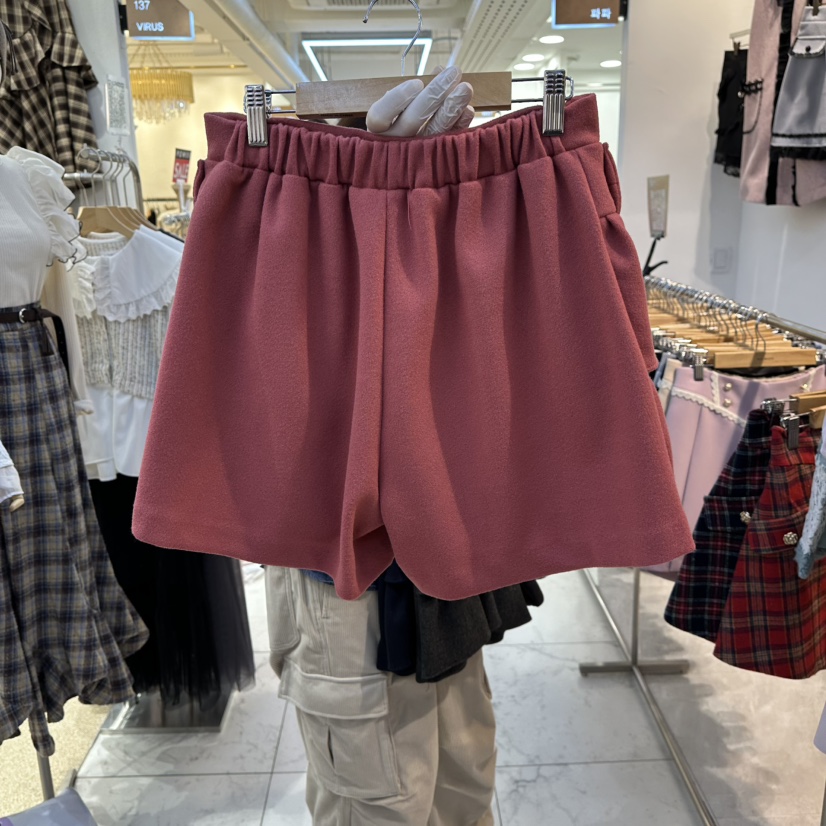 PAPA東大門㊣代購女裝新款25秋冬職業推薦人氣休閑短褲荷葉邊PaPa/HALMADE短褲