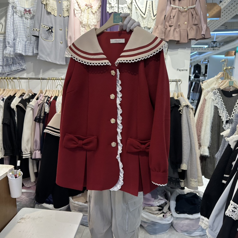 PAPA韓國代購㊣女士新款真品職業時尚人氣休閑中長款大衣涂層PaPa/HALMADE中長款大衣圖色2