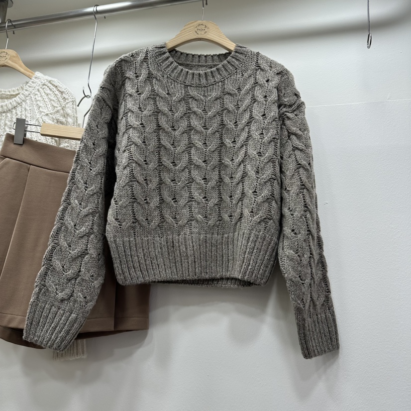 HOJAE東大門㊣直郵女裝新款推薦休閑人氣25秋冬真品職業毛衣MID-LEVEL JUMP毛衣圖色2