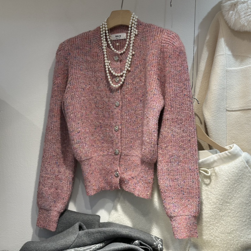 AKRA BY ART韓國代購㊣女裝新款休閑時尚職業25秋冬毛衣開衫AKRA BY ART毛衣圖色1