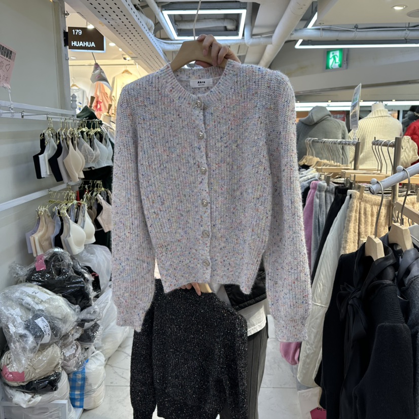 AKRA BY ART韓國代購㊣女裝新款休閑時尚職業25秋冬毛衣開衫AKRA BY ART毛衣圖色2