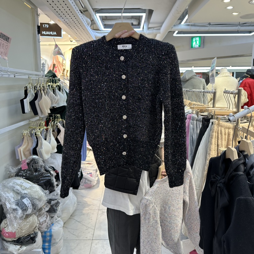 AKRA BY ART韓國代購㊣女裝新款休閑時尚職業25秋冬毛衣開衫AKRA BY ART毛衣圖色3