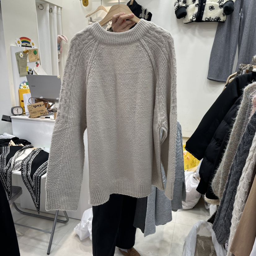 HOJAE東大門㊣直郵女士新品時尚休閑推薦真品熱賣人氣25秋冬毛衣MID-LEVEL JUMP毛衣