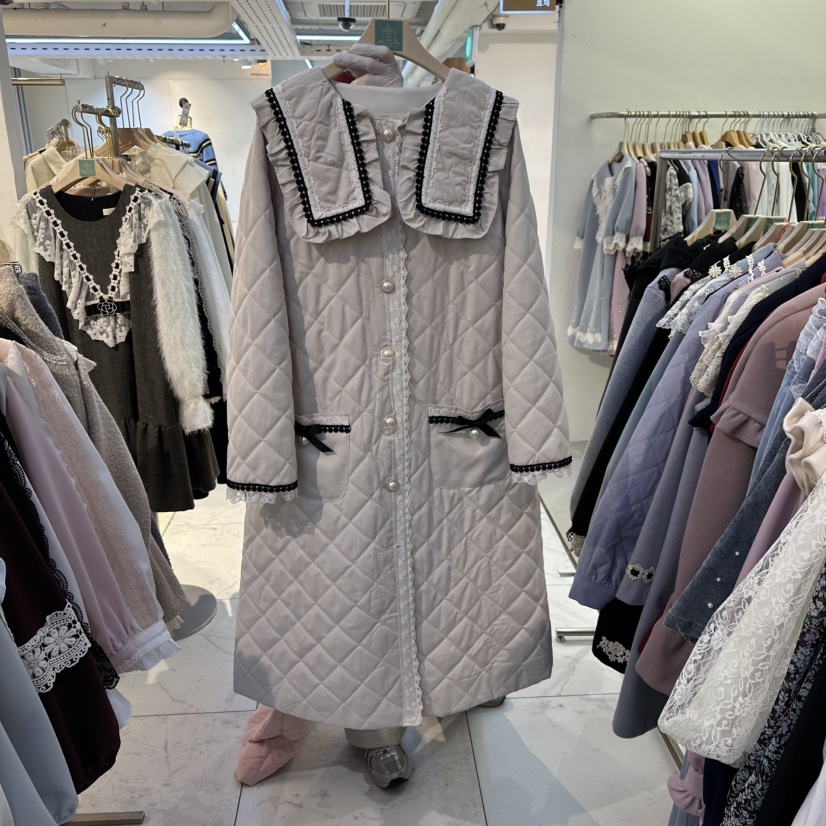 PAPA東大門㊣代購女裝新款時尚推薦真品熱賣職業中長款大衣PaPa/HALMADE中長款大衣圖色1