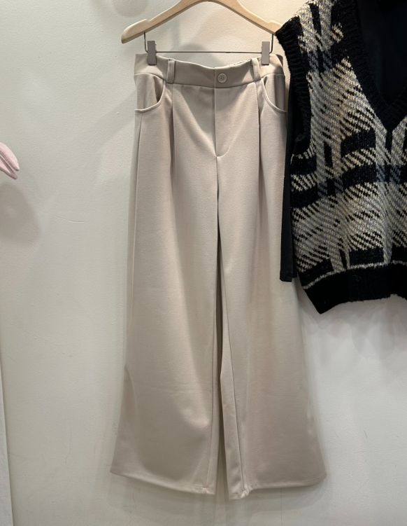 HOJAE東大門㊣直郵女裝新款推薦休閑時尚職業休閑褲口袋褶裥MID-LEVEL JUMP休閑褲圖色2