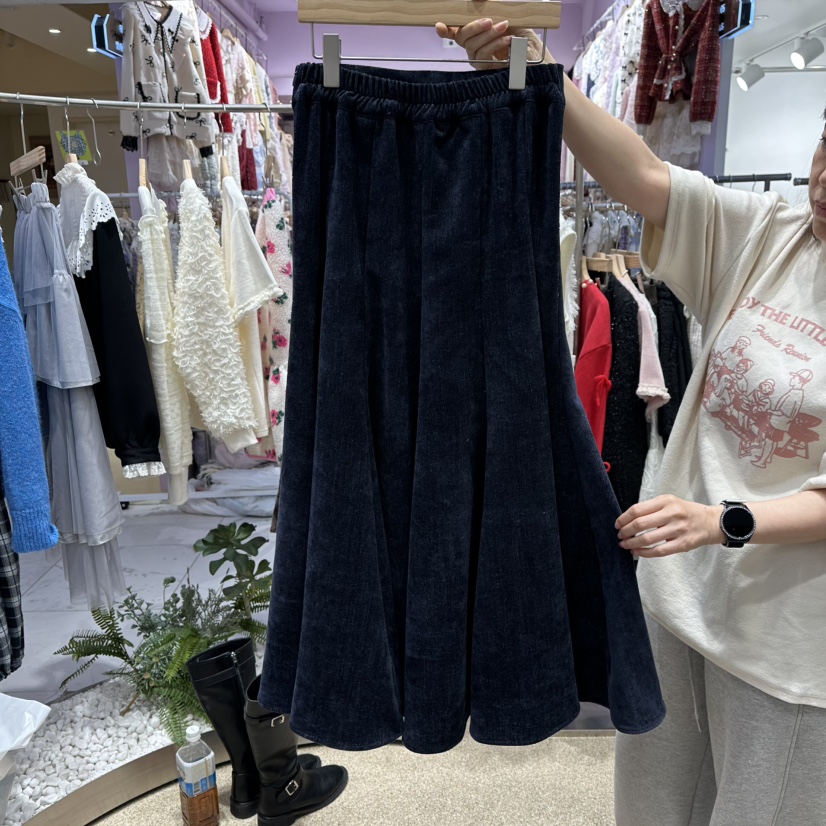 VIRUS韓國代購㊣女士新款熱賣人氣25秋冬職業休閑時尚長裙開衩VIRUS長裙