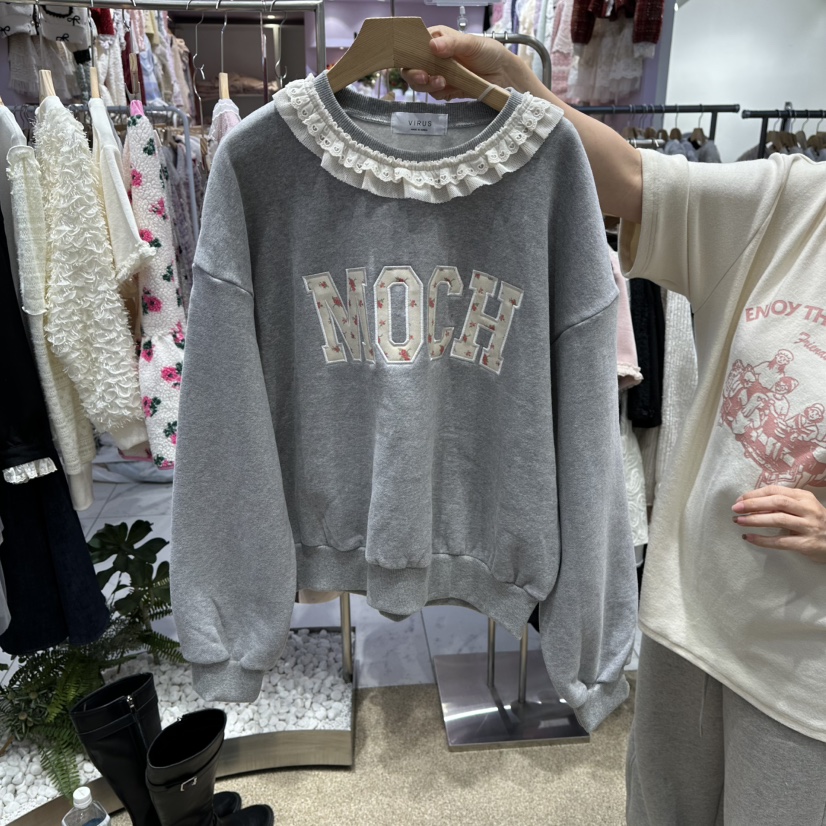 VIRUS東大門㊣代購女裝新款人氣25秋冬熱賣休閑真品推薦衛衣VIRUS衛衣圖色2