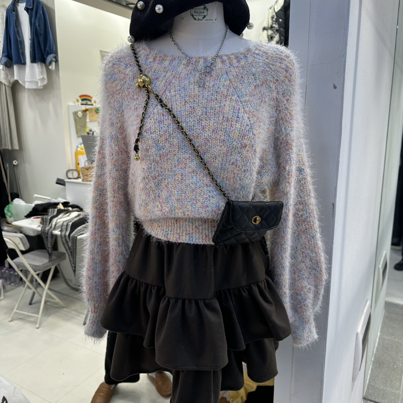 HOJAE東大門㊣實拍女裝新品時尚人氣職業休閑推薦真品熱賣毛衣MID-LEVEL JUMP毛衣圖色1