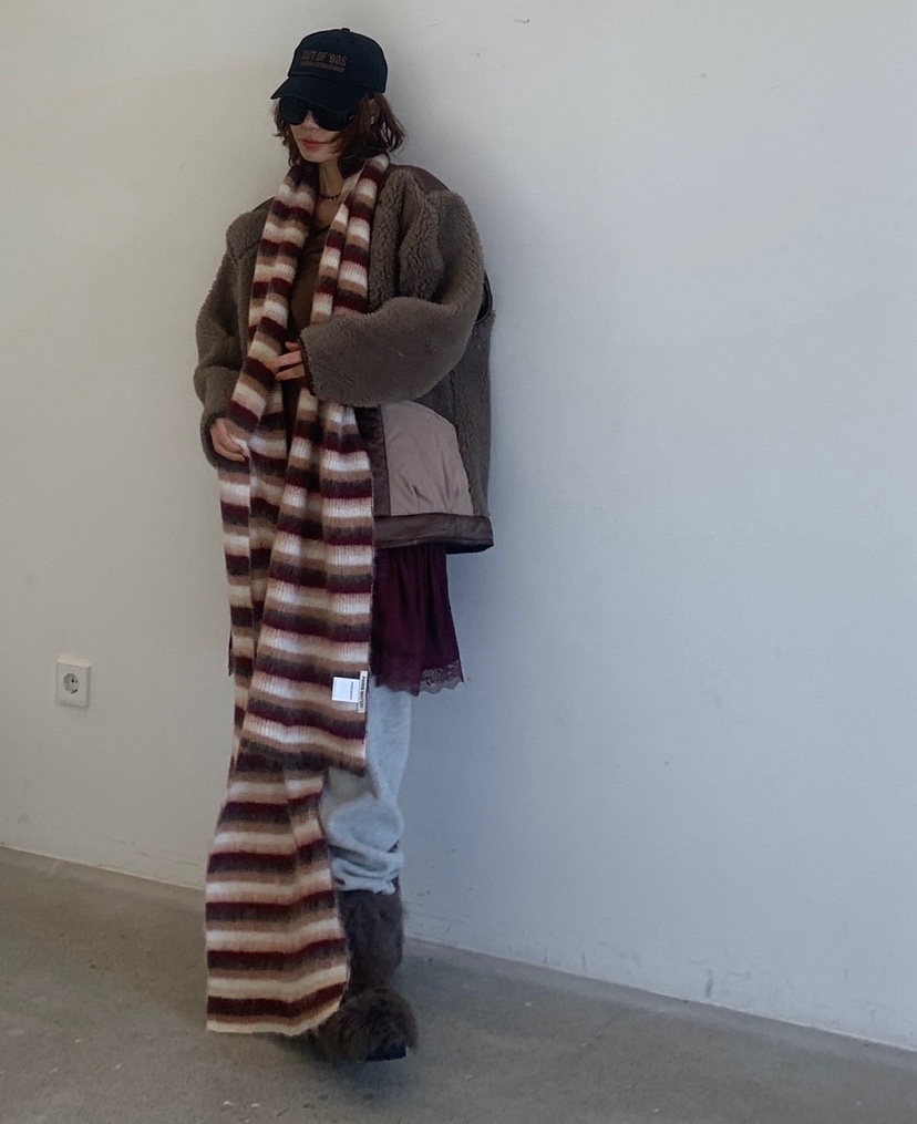 PARIS MATCH東大門㊣實拍女士新品25秋冬休閑推薦圍巾披肩PARIS MATCH圍巾/披肩