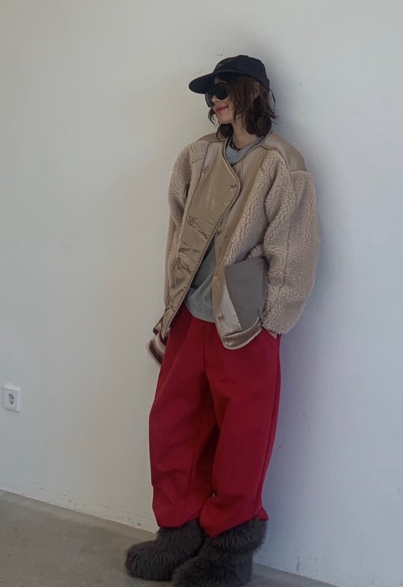 PARIS MATCH韓國代購㊣女裝新款時尚推薦職業夾克圓領緞面PARIS MATCH夾克