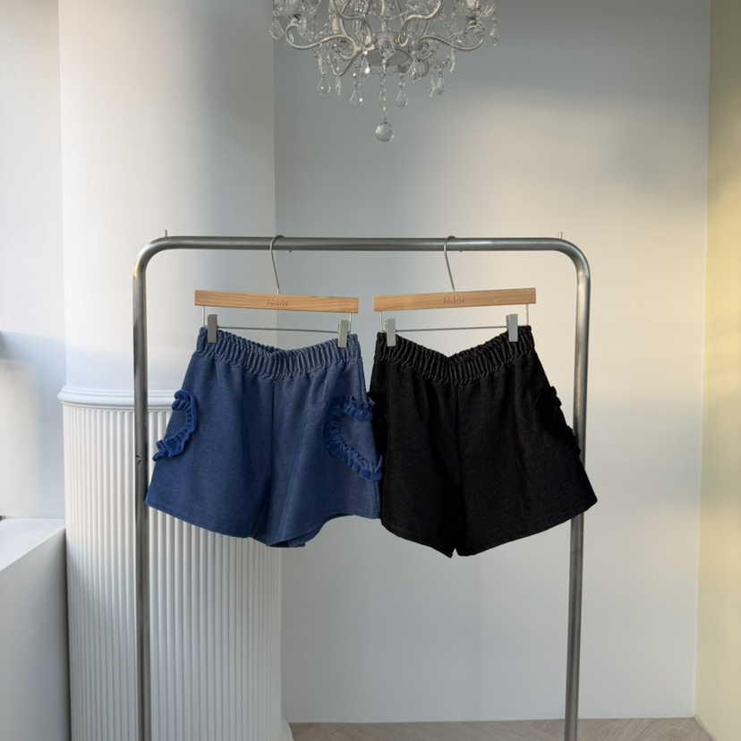 PALETTE-Q韓國直郵㊣女裝新品休閑推薦人氣真品短褲天鵝絨PALETTE-Q短褲