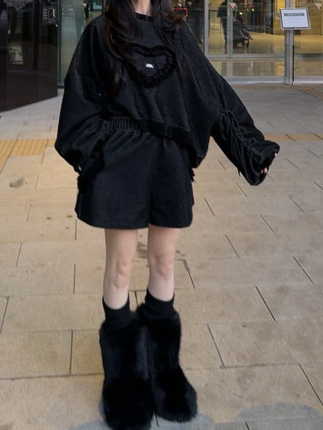 PALETTE-Q韓國直郵㊣女裝新品休閑推薦人氣真品短褲天鵝絨PALETTE-Q短褲