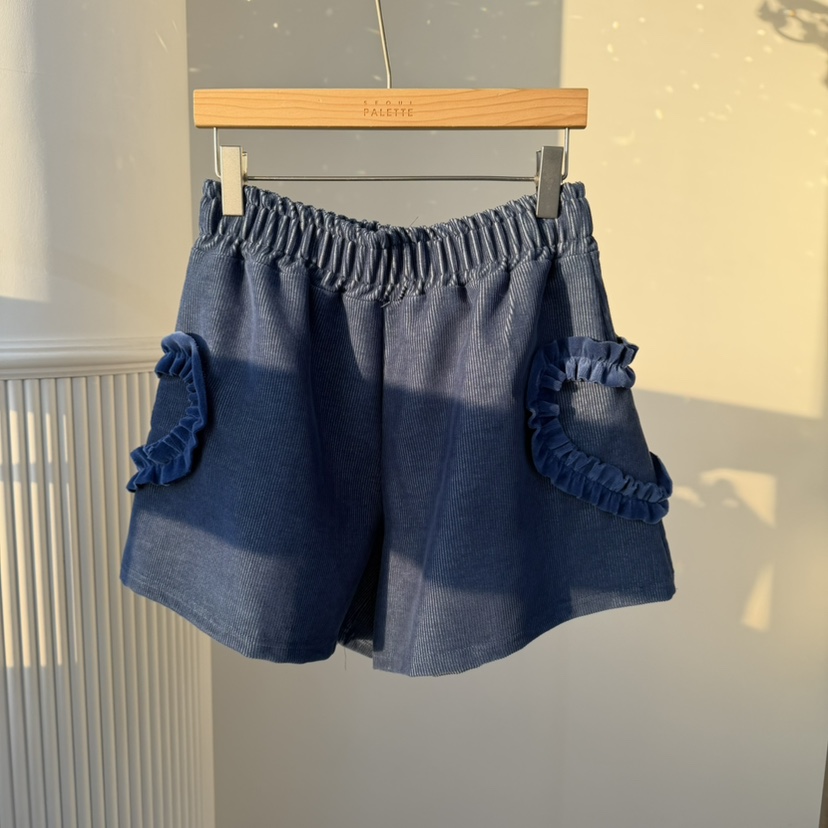 PALETTE-Q韓國直郵㊣女裝新品休閑推薦人氣真品短褲天鵝絨PALETTE-Q短褲圖色1
