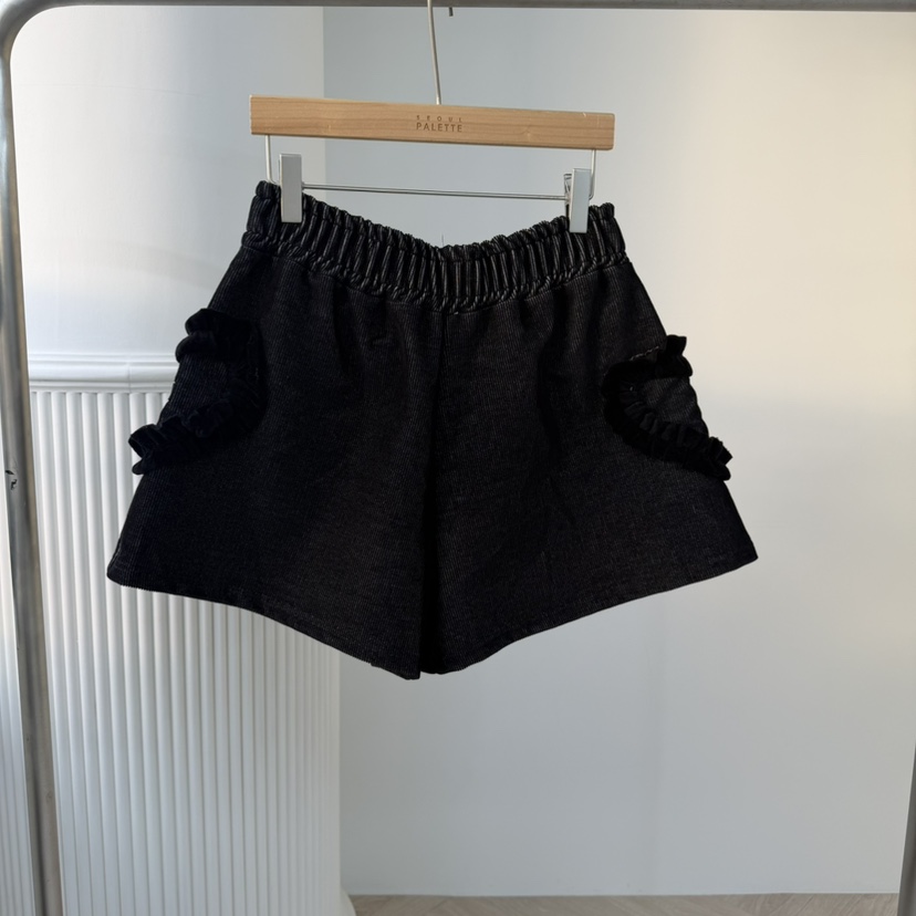 PALETTE-Q韓國直郵㊣女裝新品休閑推薦人氣真品短褲天鵝絨PALETTE-Q短褲圖色2